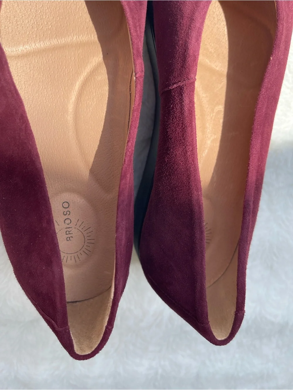 Brioso Waverly Cranberry Suede Platform Wedge Pumps | Women’s 9M | NWOT